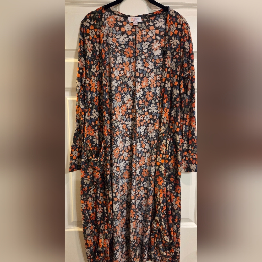 LuLaRoe Long Duster Sarah Cardigan M